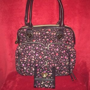 BETSEY JOHNSON NEW SHOULDER BAG & MATCHING WALLET